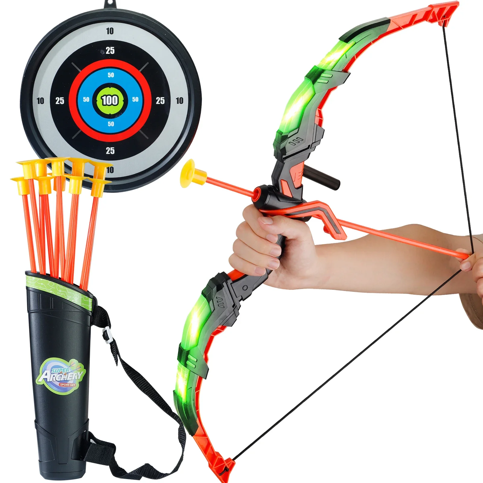 Kids LED Archery Toy Set, Hand - مراجعة Kids Outdoor Archery Set وسعره