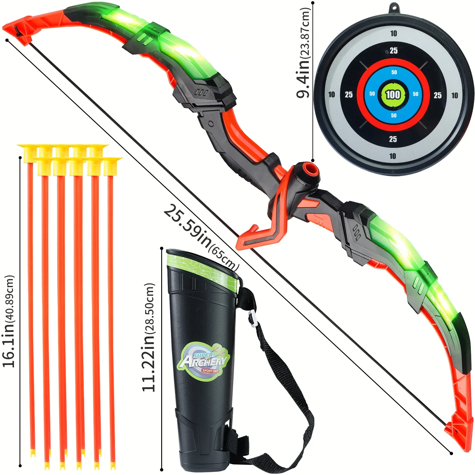 Kids LED Archery Toy Set, Hand - مراجعة Kids Outdoor Archery Set وسعره