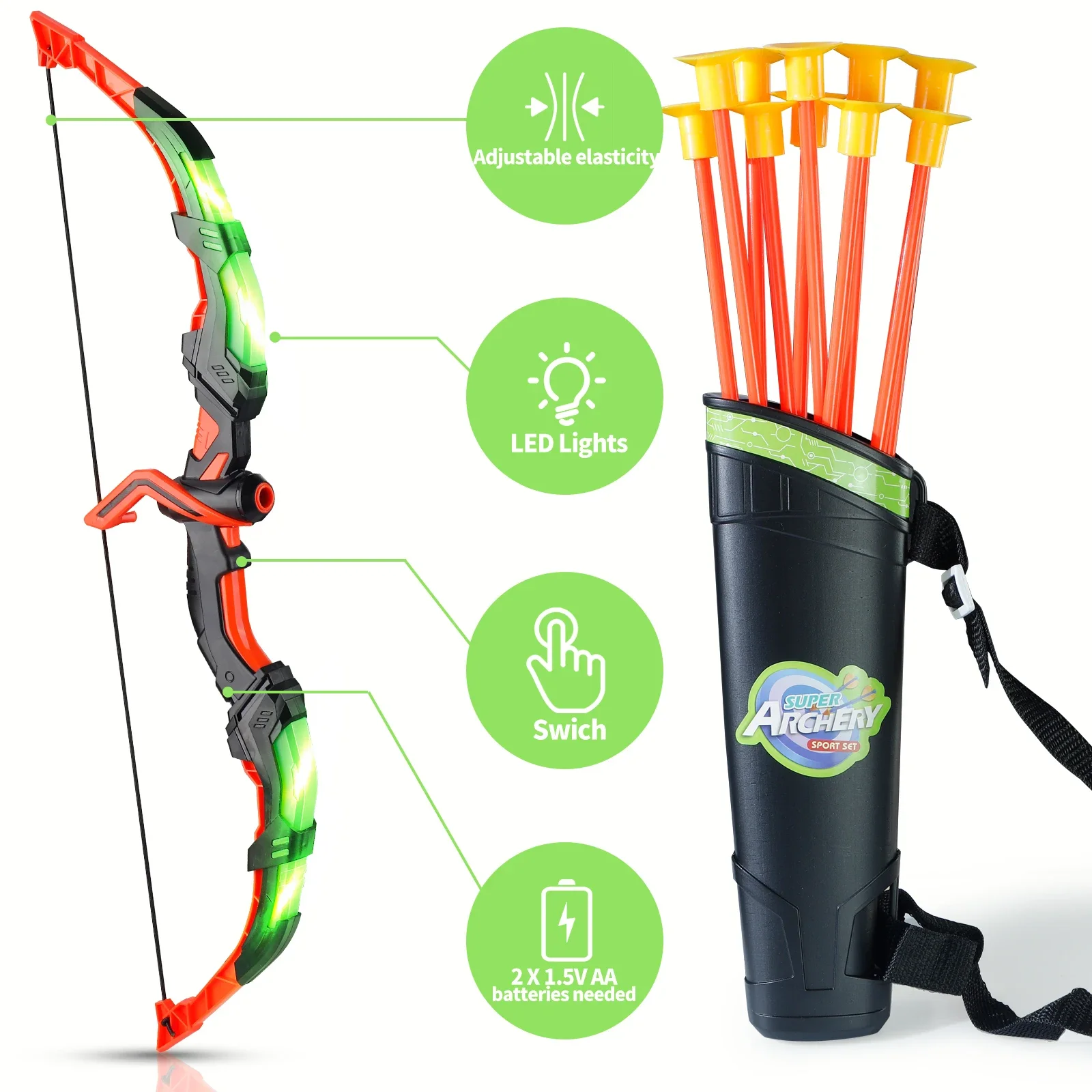 Kids LED Archery Toy Set, Hand - مراجعة Kids Outdoor Archery Set وسعره