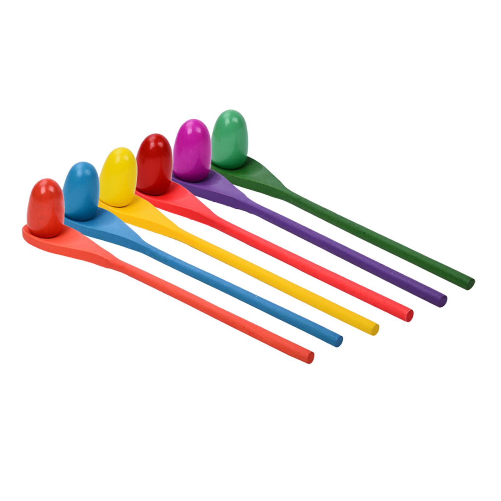 6 Pieces Egg Spoon Race Game H - مراجعة Kids Outdoor Yard وسعره