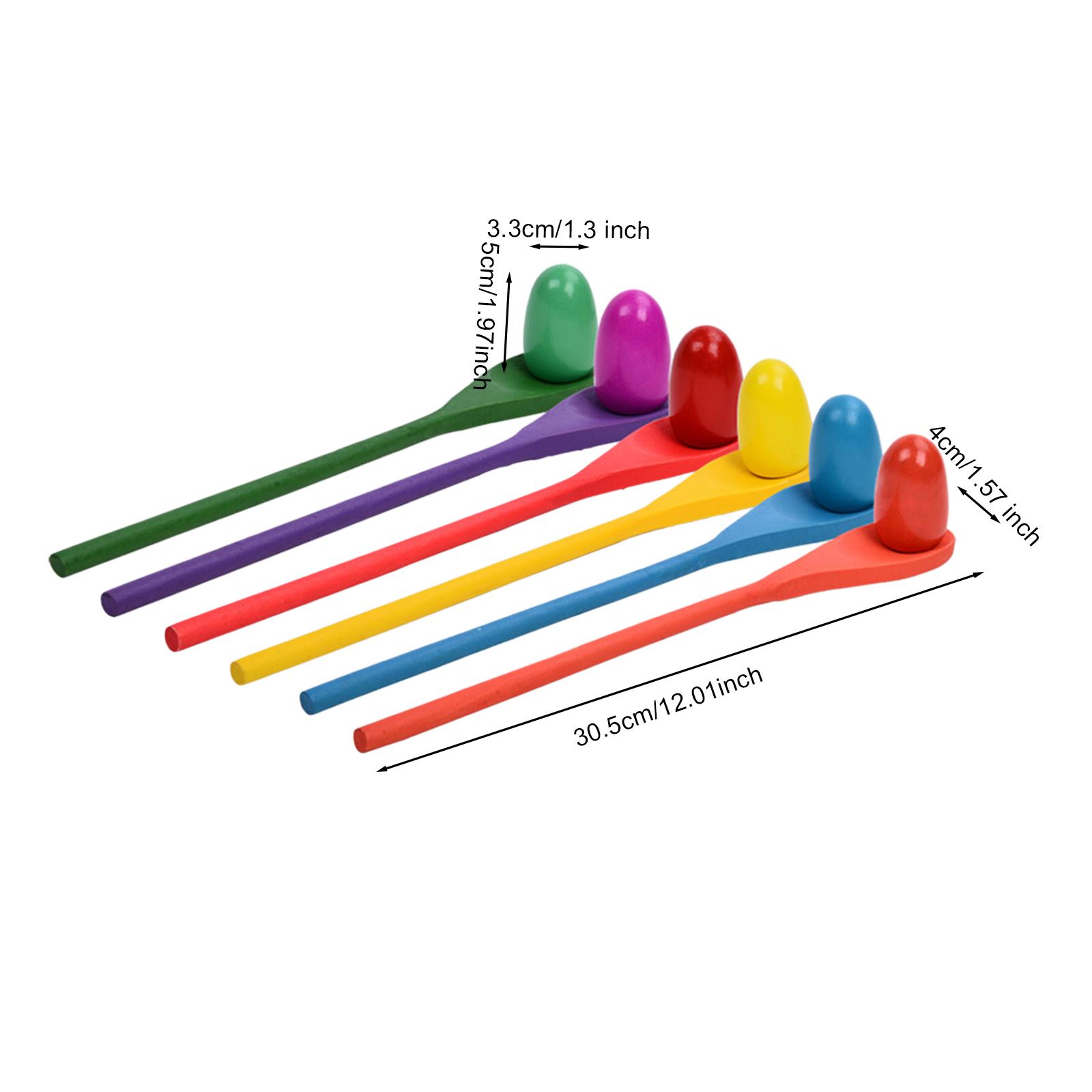 6 Pieces Egg Spoon Race Game H - مراجعة Kids Outdoor Yard وسعره