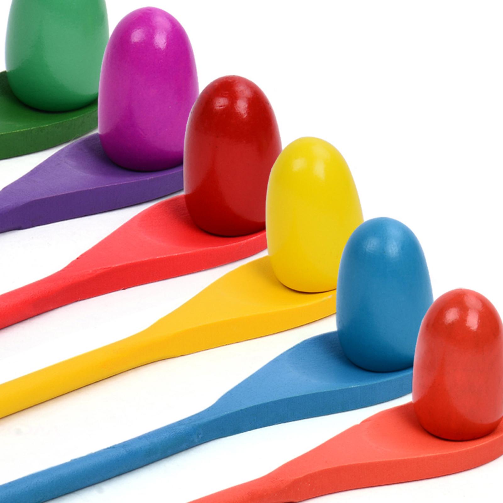 6 Pieces Egg Spoon Race Game H - مراجعة Kids Outdoor Yard وسعره