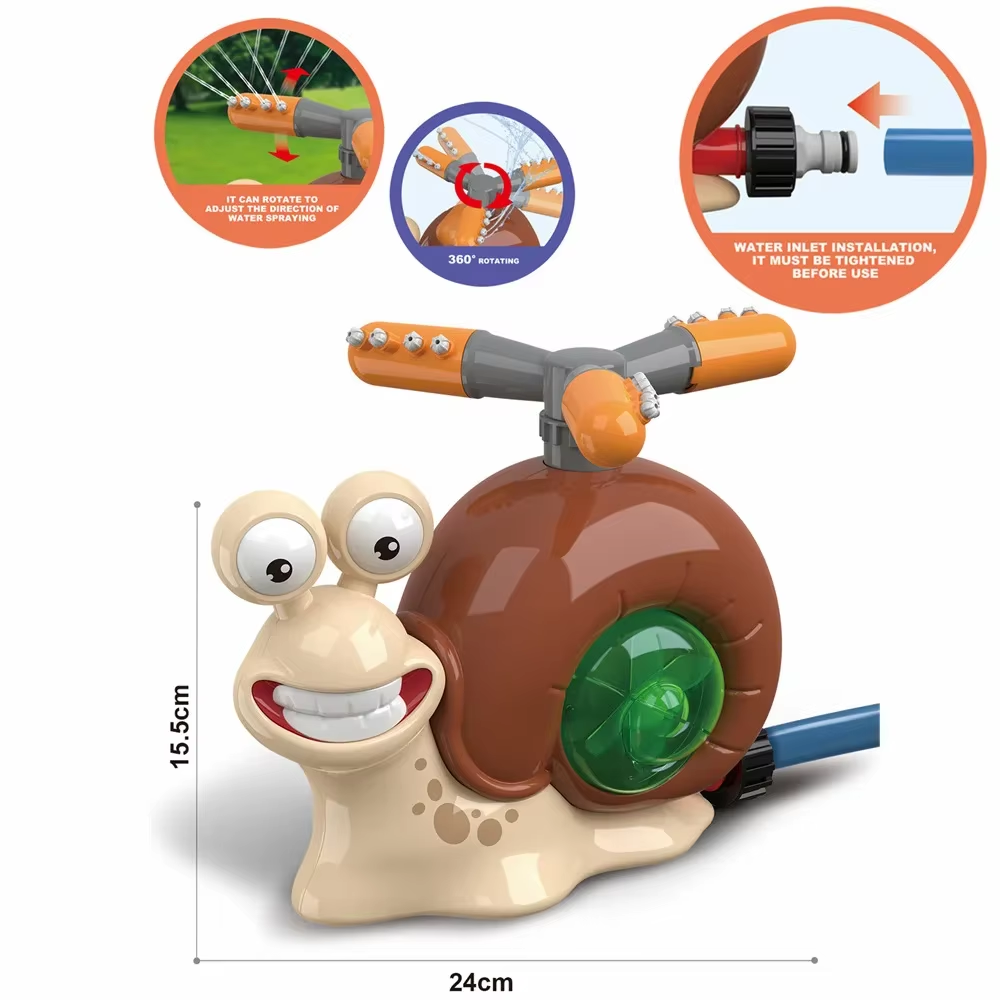 Water Spray Outdoor Toy Snail  - مراجعة Kids Outdoor Yard Tools وسعره